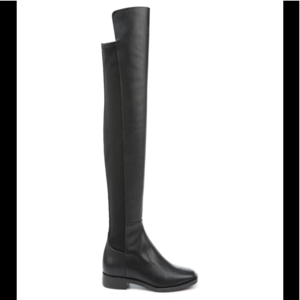 Via Spiga Leather & Stretch Over the Knee Boot